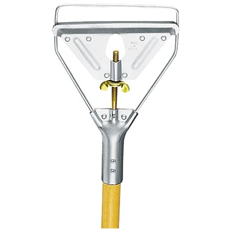 Bsc Preferred Screw Clamp Metal Head Wooden Mop Handle, For No 20 and No 24 Mop Head JAN177
